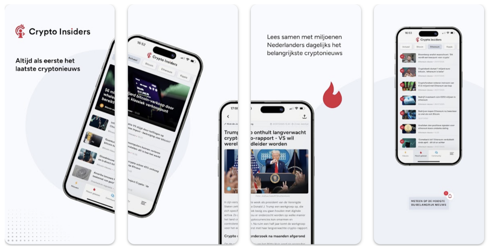 Screenshot of the Crypto Insiders app