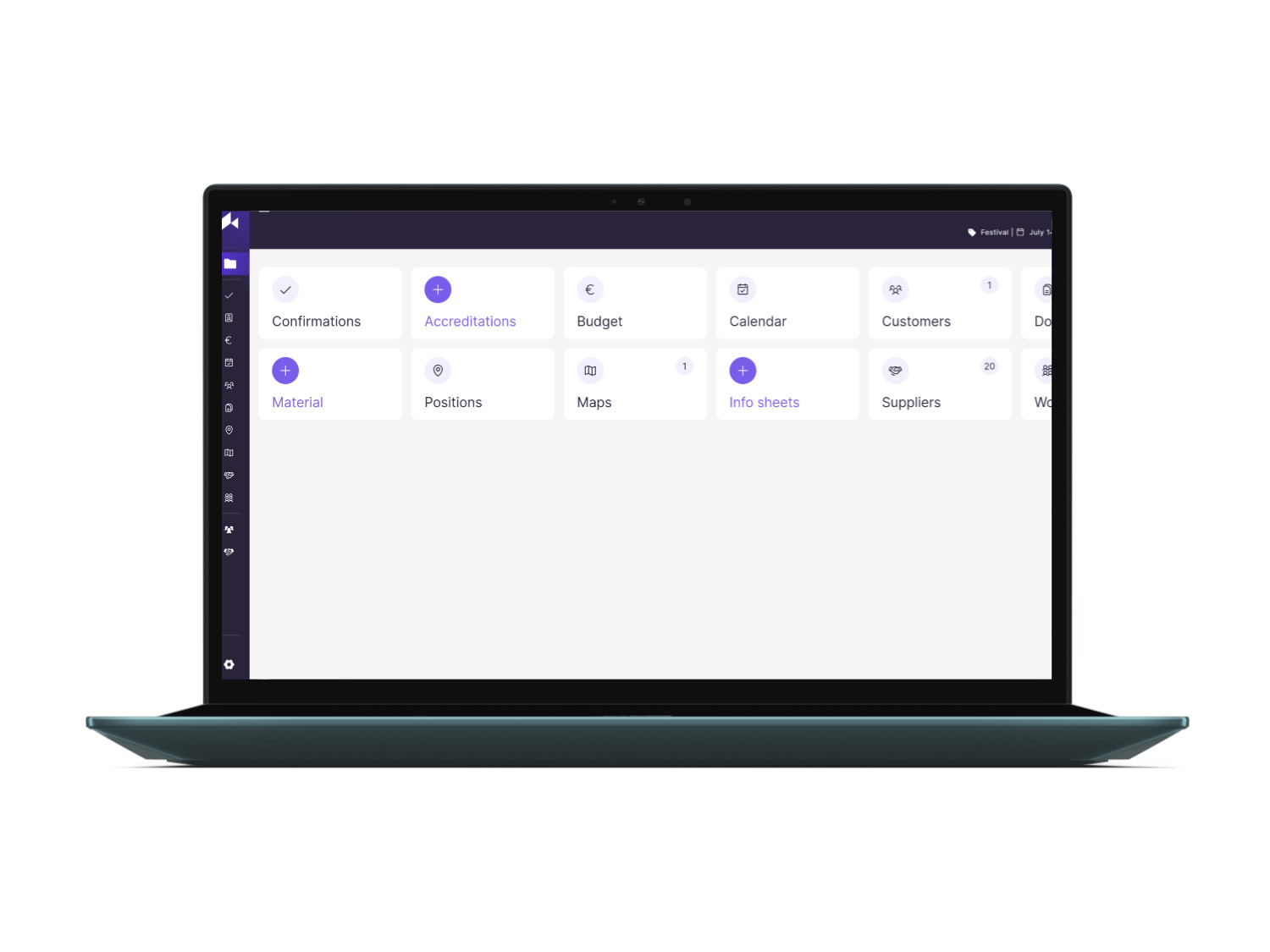 The Koukki planning application on a laptop