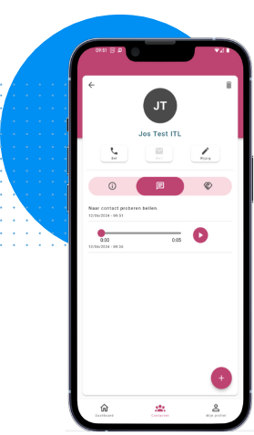 Mockup of the OVWB app on a smartphone